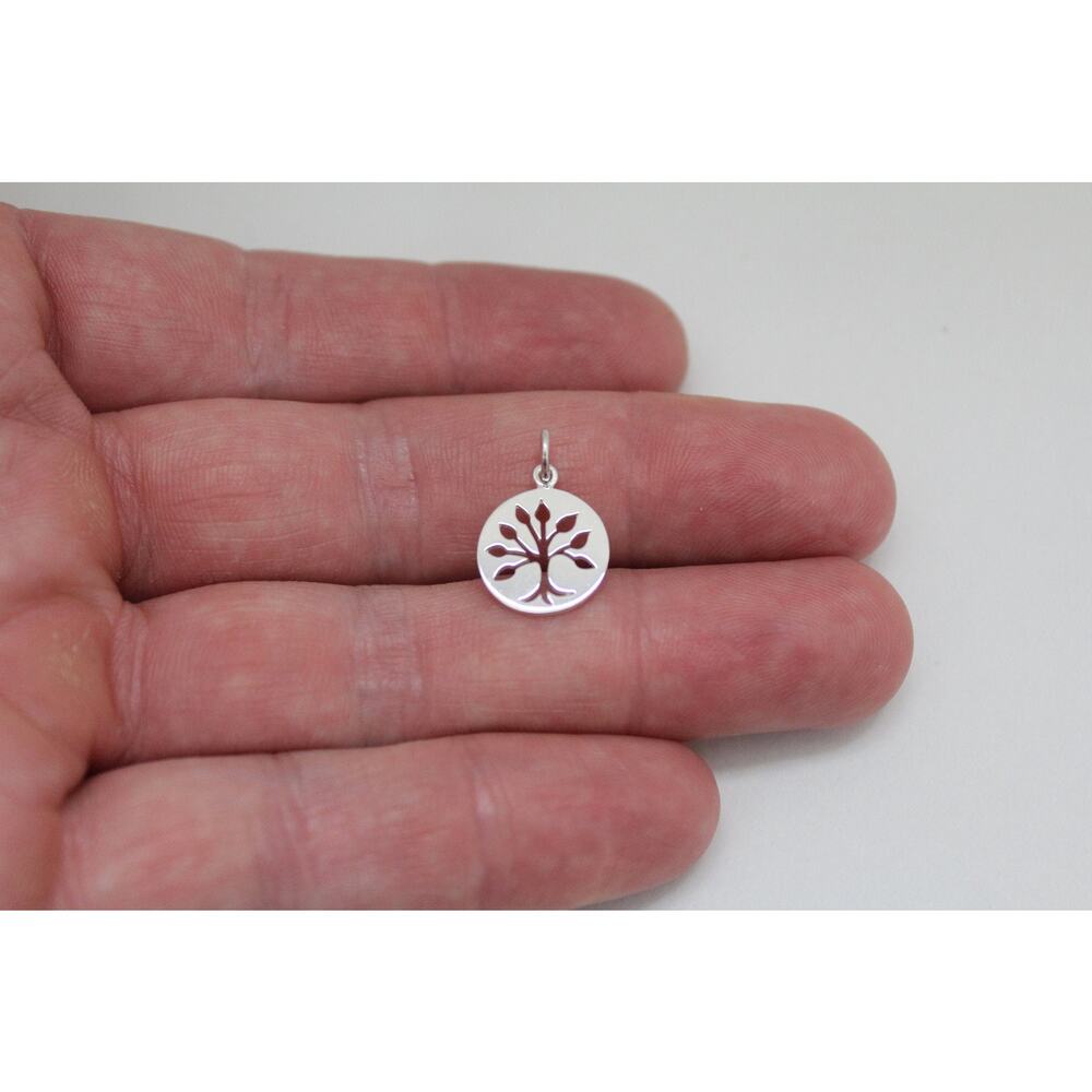 Sterling Silver Tree Charm, Sterling Silver Cutout Tree Charm